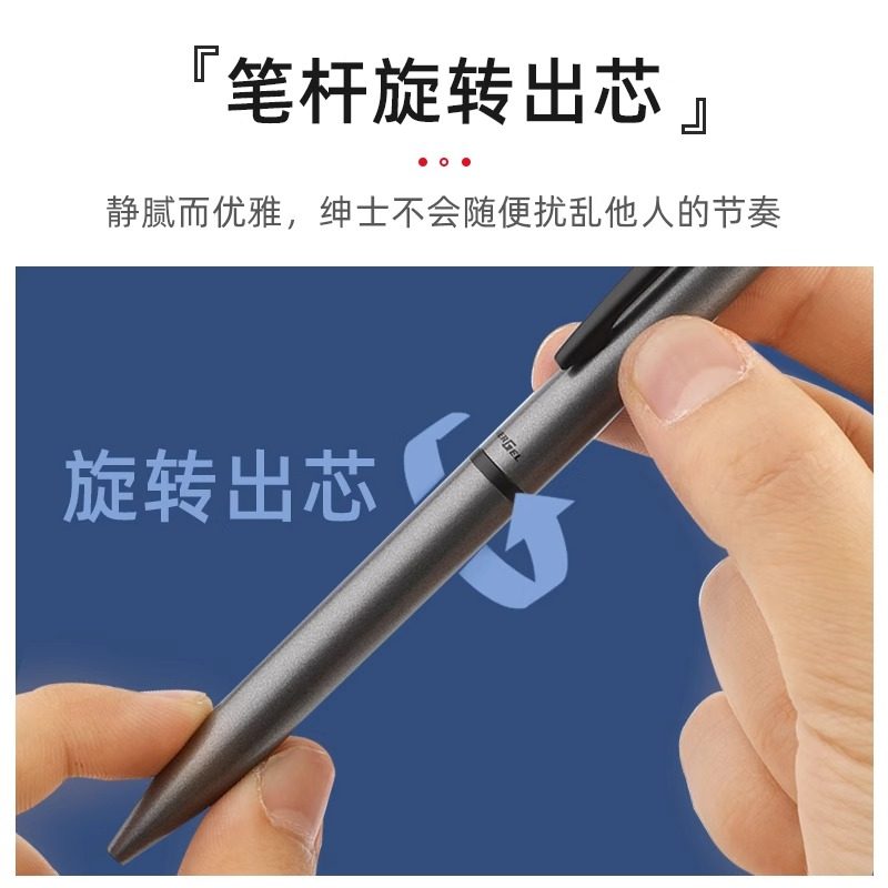 Japanese Pentel Bln2005 Metal Barrel Needle Tip Gel Pen Low Center of Gravity Rotating Type 0.5mm Black Quick-Drying Pen Gift Box Set for Students Office Business Signature Pen Stationery