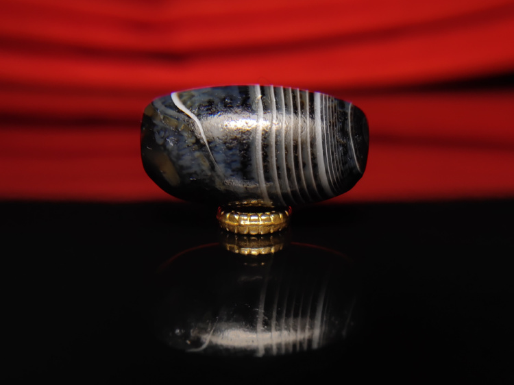 Antique beads Lanqin wrapped silk Agate Lezi gray skin Tibetan Tibetan area ancient beads thread beads pharmacist old beads