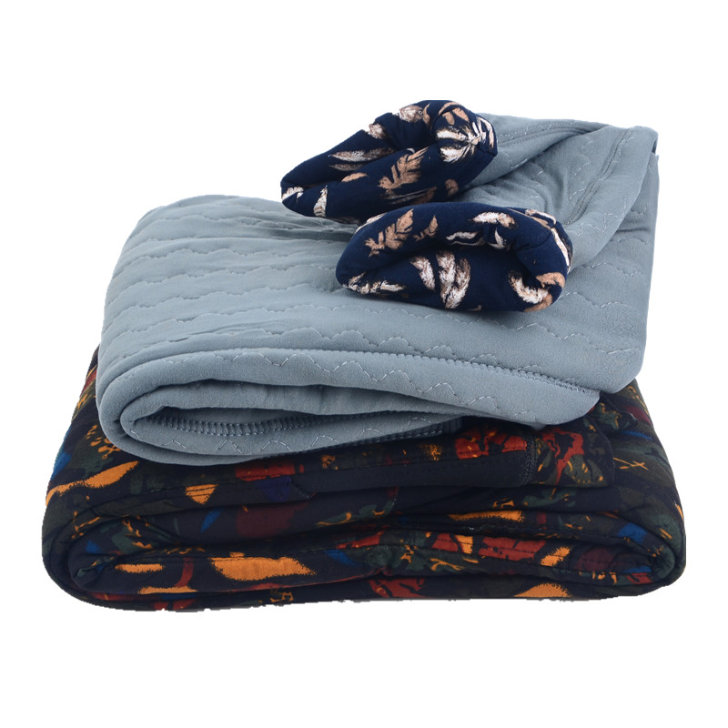 Lady's three-layer thickened elastic cotton pants Northeast China elderly high waist clip cotton warm pants mom step up add fat