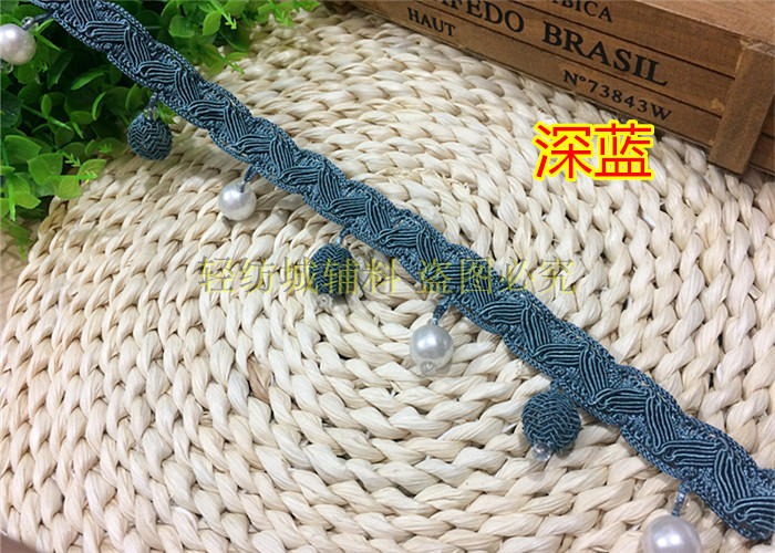 Upscale pearl drapes Mantle Head Beads Lace flow Su Hanging Ears Accessories Cloth Art Accessories Bicolor Bag Silk Lace