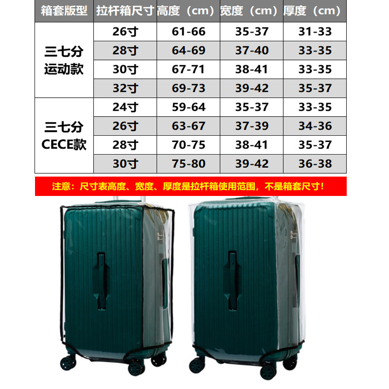 PVC透明三七分行李箱保护套,26/30寸耐磨防水防尘罩,让你的旅行箱从此告别磨损!-旅行箱配件-淘宝好物网