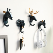 Nordic animal adhesive hook sticky hook no nail hook creative deer head decoration hook porch door coat hook key hook