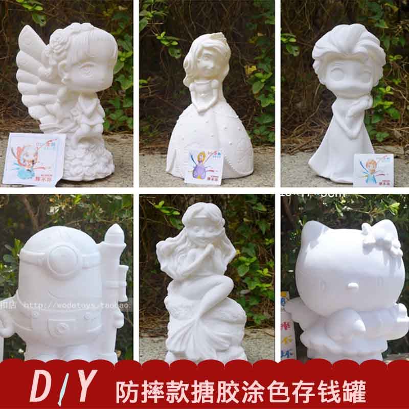 Vinyl drop not bad doll piggy bank white mold DIY hand-painted drop not bad plaster doll coloring direct sales