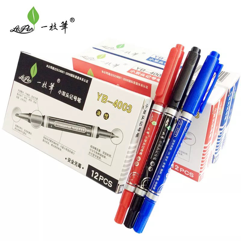 A pen double headboard pen oily note pen coarse head fine head hook pen not to drop the colour of the pen painting direct sale