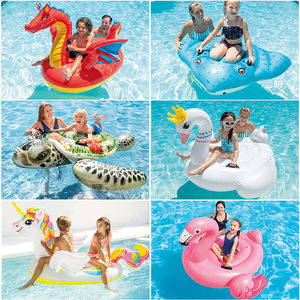 Intex Kidsren's Inflatable Swimming Ring Flamingo Water Ride-On Adult Thickened Floating Bed Water Park Toy