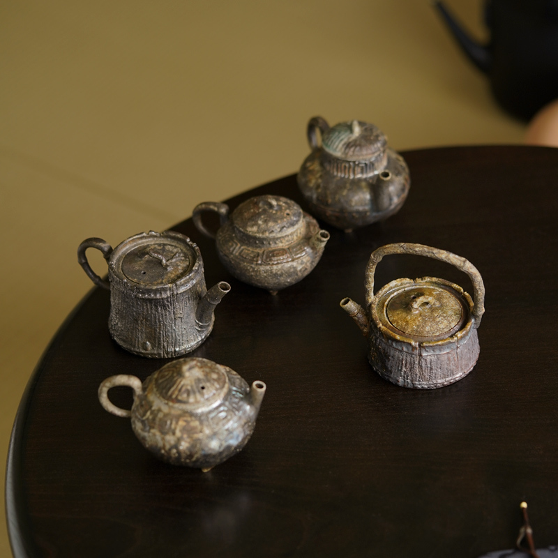 Jingdezhen Moyu Handcrafted Old Clay Clay Pot, Fired in Natural Wood, with Natural Ash, Wabi-Sabi Style Work