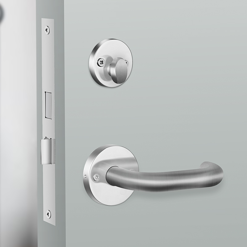 Stainless steel round pipe fire door handle fire door handle escape door lock handle fire lock