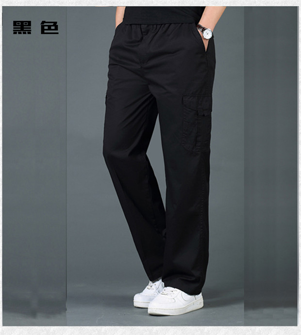 Quần dài mùa thu nam cao 120cm, quần dài rộng siêu dài cộng với phân bón để tăng quần cotton nhiều túi quần nam