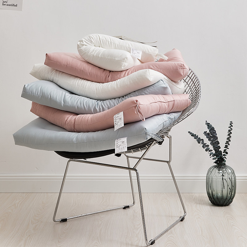 High and low down velvet pillow thin pillows soft minimalist about single home head pillows bed assistant sleep short student Dorm