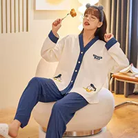 Long -sleeved Cardigan Женский BKL5232 Deep Blue