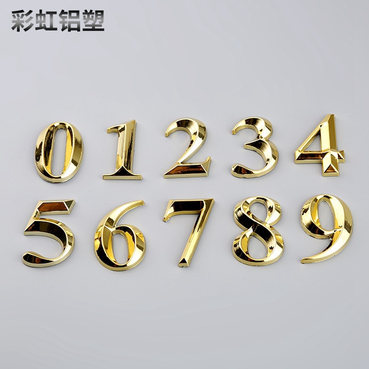 Hotel number number 5cm stereoscopic word Hotel room Electroplated digital OEM Box room number