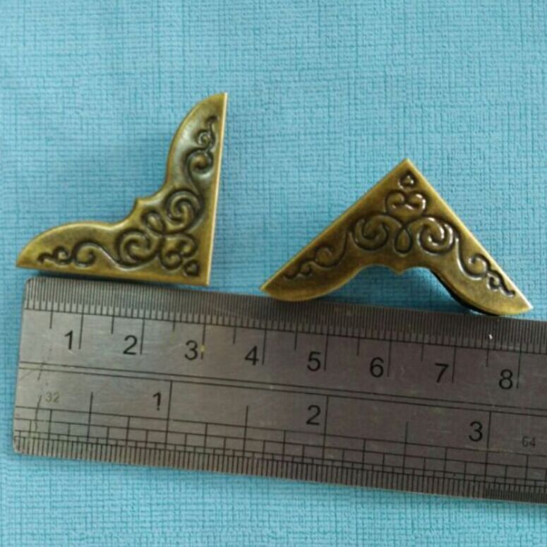 Metal notebook photo album cover corner guard antique recipe folder corner shell classical copper corner corner guard