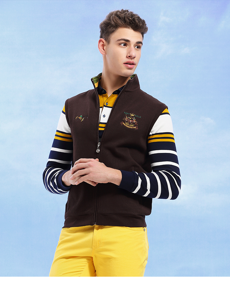 Paul nam mới mùa xuân và mùa thu vest nam mùa đông ấm áp cotton chính hãng cổ điển đan vest nam áo len kiểu hàn quốc