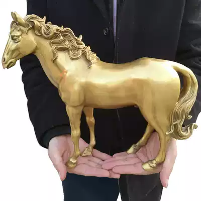 Bronze horse Feng Shui decoration pure copper station horse decoration horse decoration horse decoration horse achievement craft gift decoration home opening gift decoration