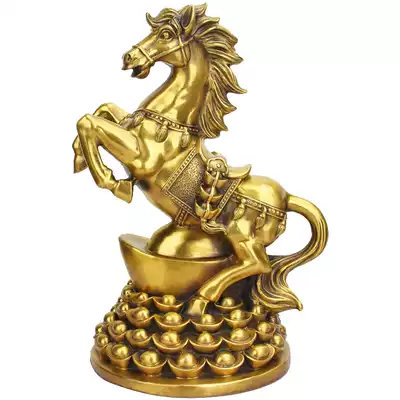 The twelve zodiac horse pure copper horse Li Ma to the successful home decoration