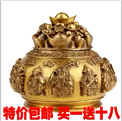 Copper Five Road God of Wealth Cornucopia Ornaments Home Decoration All Copper Craft Gift Decoration