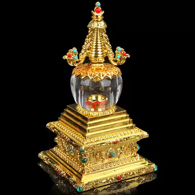 Xianyuanju Buddhist supplies Manna pagoda Full alloy stupa crystal stupa Bodhi Pagoda