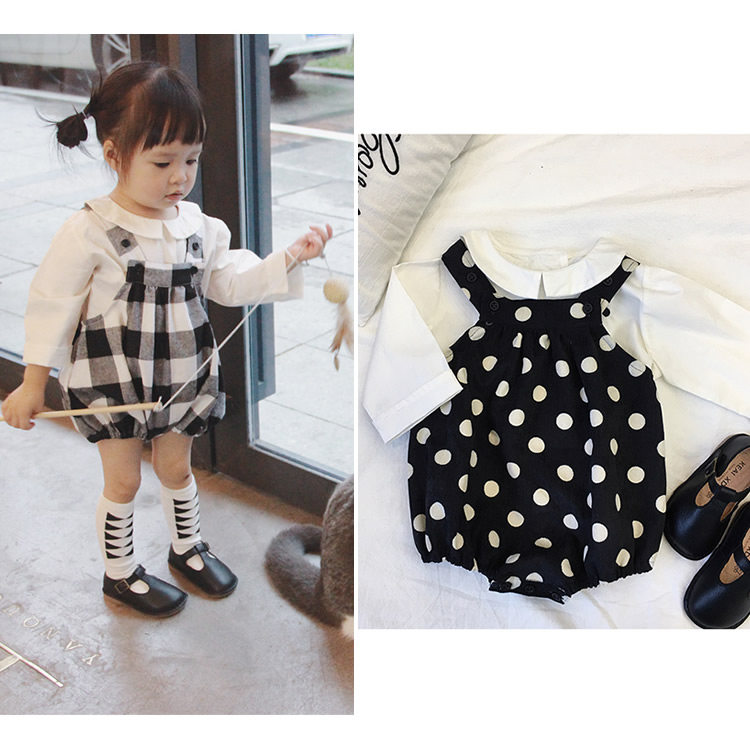 South Korean baby even body clothes girl baby boy child toddler plaid large PP holding baby bag pants bread shorts