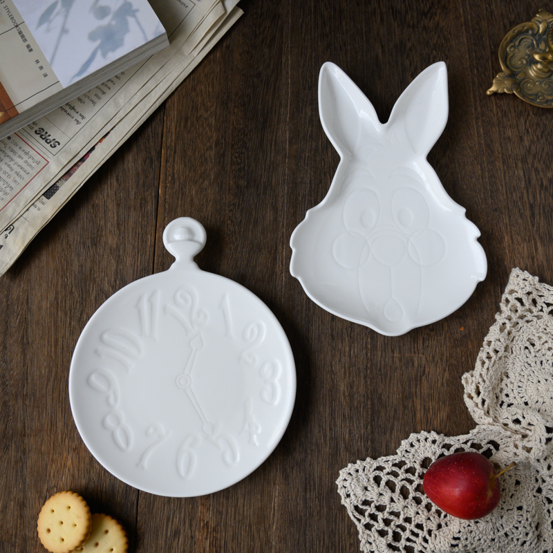 [Mengtian Liangpin] Exported to Japan Afternoon Tea Alice in Wonderland Tableware Flat Plate Dessert Plate