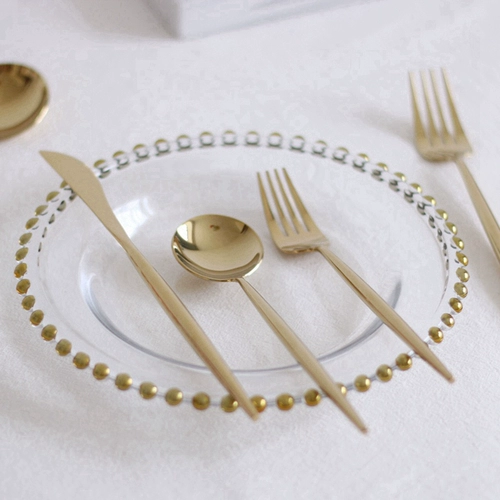 [Mengtian Liangpin] Зеркало светло -золотисто -нержавеющая сталь сталь и вилка Spoon Western Tableware Series