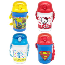 Japanese skater childrens SIP cup baby water Cup summer strap plastic kettle imported Superman