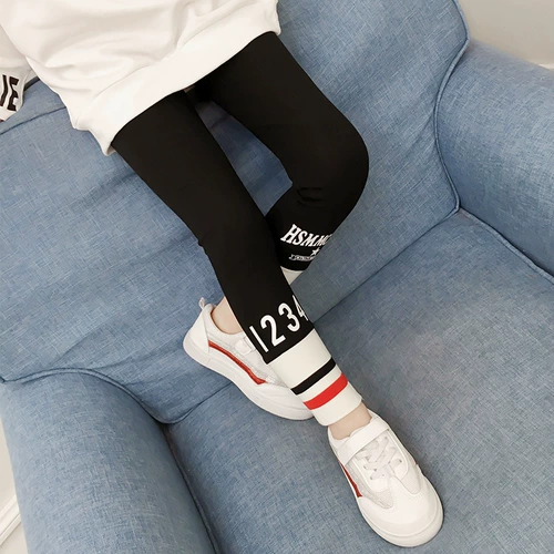 Тонкие осенние леггинсы, детские хлопковые летние штаны, коллекция 2023, в западном стиле, подходит для подростков