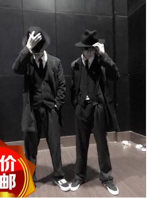 Popping machinery dance boogaloo Western suit Lockin performance lengthened POPPIN suits FUNKY jacket