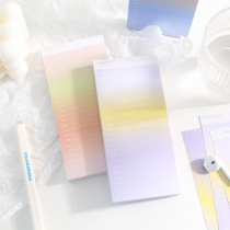 Gradient Color Time Plan Beats Card List Handbill Sign Paper Book Without Sticky High Face Value Hand Ledger Collage Material