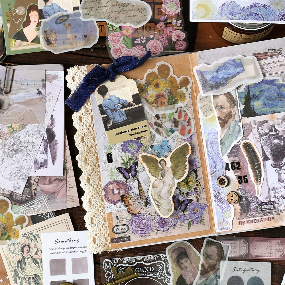 Junk Journal Junk Handbook Vocal Material Material Bags Handbook Patching Patching Stickers