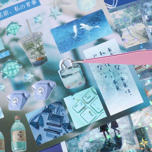 Японская наклейка, ретро журнал, книга с наклейками, планировщик