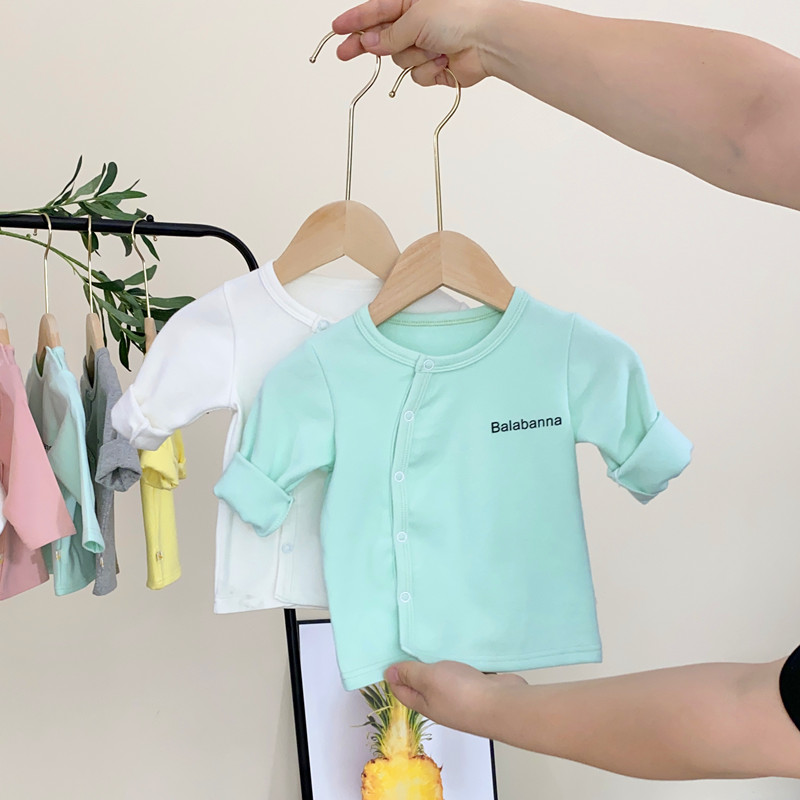 Baby Blouses Pure Cotton Spring Autumn Underwear Small Baby Spring Autumn Season Single-Piece Blouse Blouse Cardio-shirt Small T-shirt Blouse