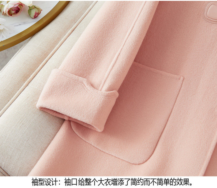 Двусторонное кашемировое длинное элитное шерстяное пальто, куртка, средней длины, 2023 года, в корейском стиле, оверсайз для возраста       