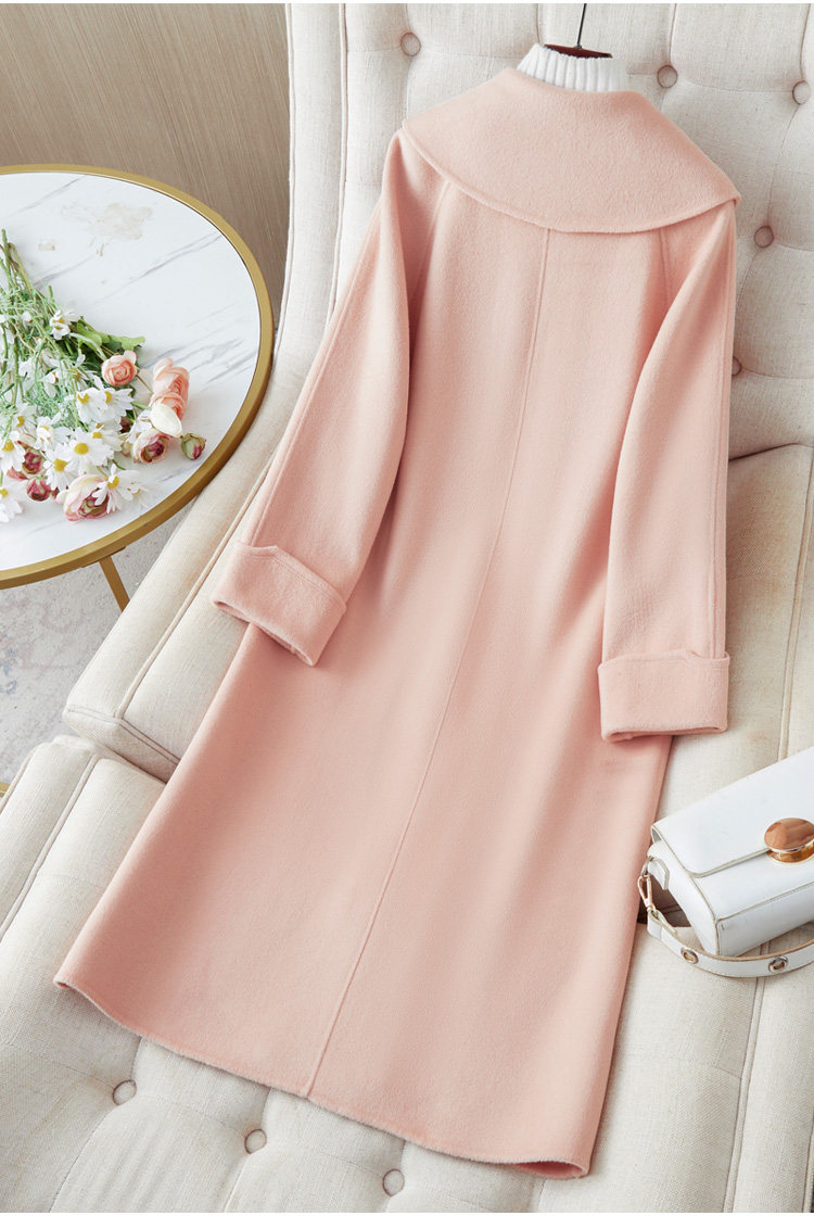 Двусторонное кашемировое длинное элитное шерстяное пальто, куртка, средней длины, 2023 года, в корейском стиле, оверсайз для возраста       