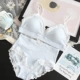 Mới Nhật Bản dễ thương không có vòng thép dọc sườn cotton ren cô gái đồ lót thoải mái đơn giản ngọt ngào