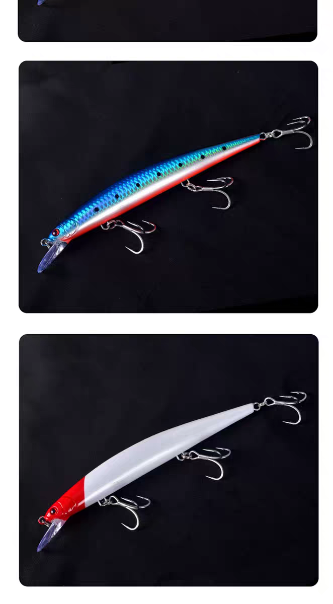 海钓远投近海沉水米诺165mm/27g路亚饵 拖钓马鲛鲅鱼海鲈炮弹米诺 detail 15