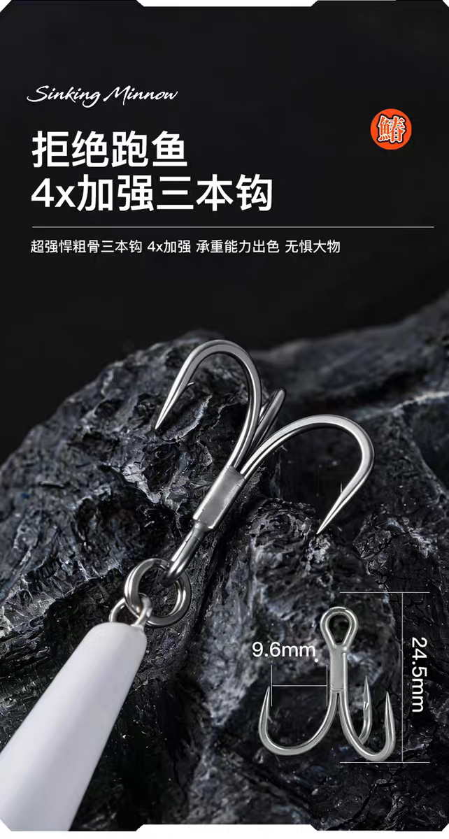 海钓远投近海沉水米诺165mm/27g路亚饵 拖钓马鲛鲅鱼海鲈炮弹米诺 detail 12