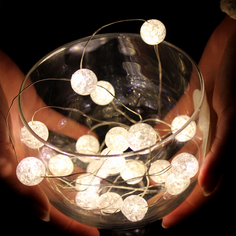 led copper wire lights small colored lights flashing lights string full of stars lights crystal lights neon decoration bedroom room romantic