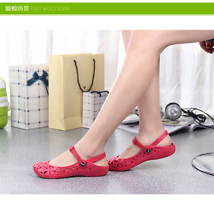 2018 mới kéo lại lỗ nữ dép mùa hè rỗng nhựa công sở y tá dép đi biển sandal nữ đẹp