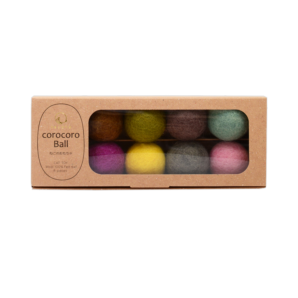 Japanese cat toy Nepali female craftsman hand-made non-dyed wool balls stimulate hunting instincts