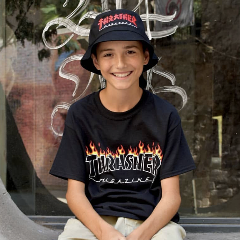 Thrasher Godzilla Bucket Hat 火焰 日文 