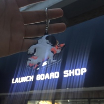 Launching skateboard culture surrounding LAUNCH small Astronaut LOGO key ring keychain