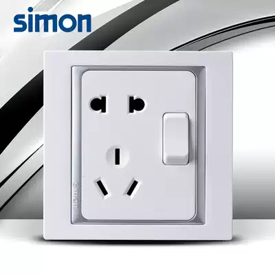Simon switch socket 58 series one open five hole socket S51086 five Crown Simon