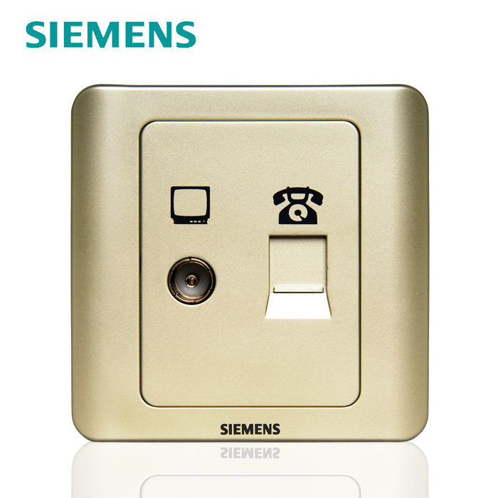 Siemens Switch Switch Panel Siemens Switch Socket Vision Series Gold Brown Phone TV Socket Panel-Taobao