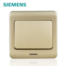 Siemens switch socket Gold brown gold midway switch One open multi-control switch One open three-control switch