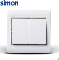 Simon switch socket panel 55 series two-open multi-control switch double-open three-control panel midway switch