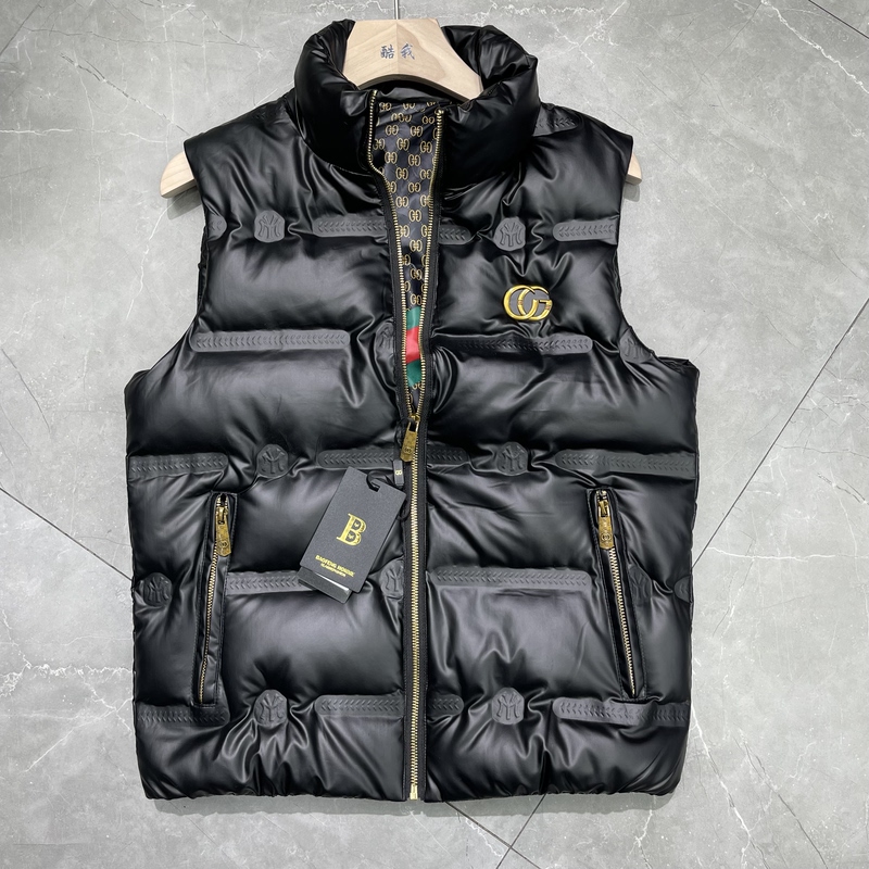2026 Winter New Style down Cotton Vest for Men, Trendy Shiny Stylish Sleeveless Lightweight Warm Vest Jacket