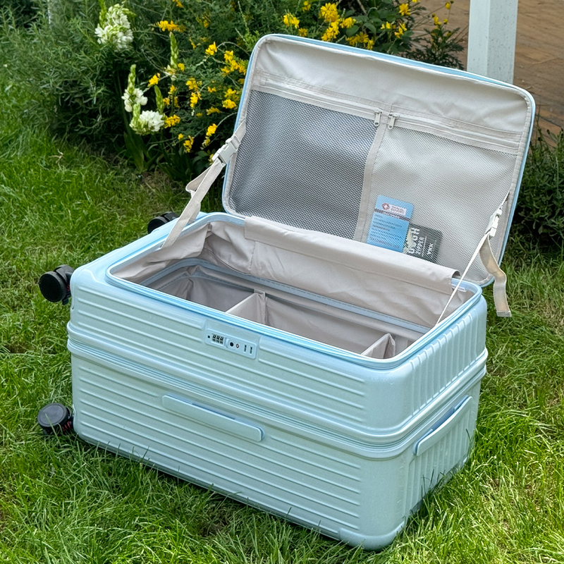 Extra-Large Capacity Side-Opening Suitcase for Female Students, Dopamine Pc Trolley Case for Men, 26inch Silent Combination Lock Suitcase