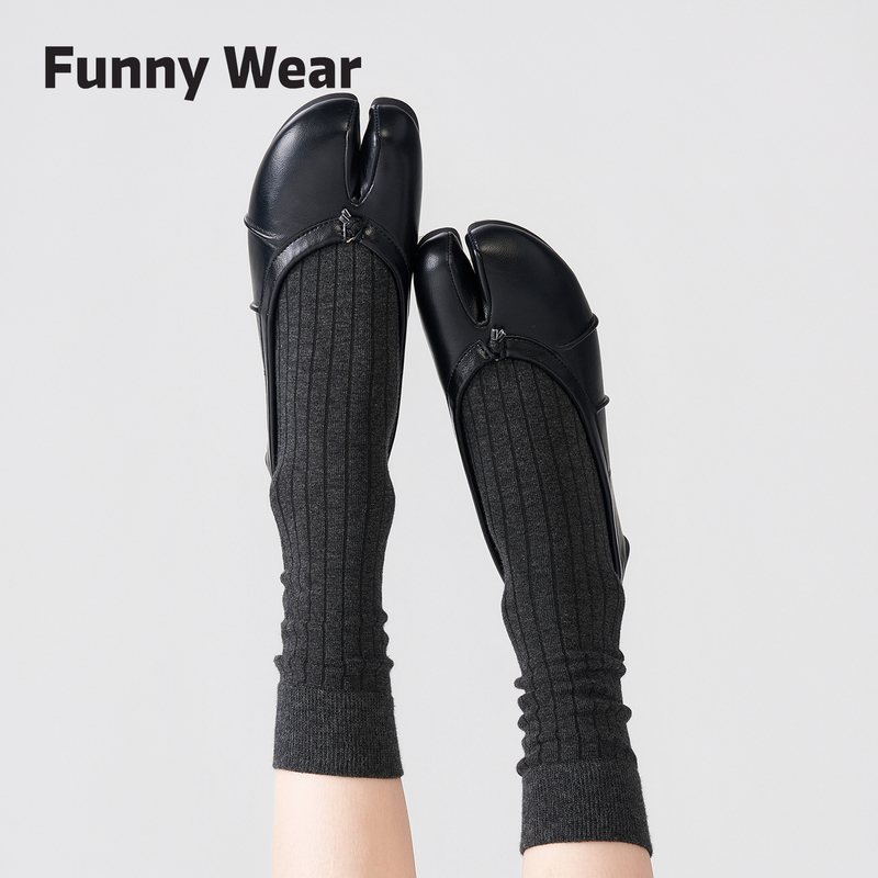 Split-Toe Slouch Socks for Women, Spring and Autumn, Dark Gray Split-Toe Shoe Mid-Calf Socks, New Spring/Summer Seamless Two-Toe Sheep's Hoof Socks, Cotton Split-Toe Slouch Socks for Women, Spring and Autumn, Dark Gray Split-Toe Shoe Mid-Calf Socks, New Spring/Summer Seamless Two-Toe Sheep's Hoof Socks, Cotton