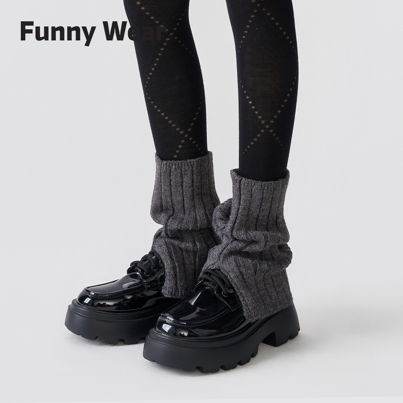 Sock Covers, Stacked Socks, Autumn Slimming Leg Warmers, Warm Gray Yoga Pants Socks, New Leg Warmers to Pair with Small Leather Shoes Sock Covers, Stacked Socks, Autumn Slimming Leg Warmers, Warm Gray Yoga Pants Socks, New Leg Warmers to Pair with Small Leather Shoes