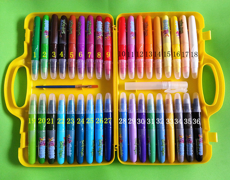 Sunshine Angel large capacity upgraded version of colorful stick water-soluble solid gouache single pack A total of 36 colors available